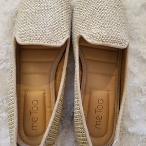 Straw loafer with microsuede back